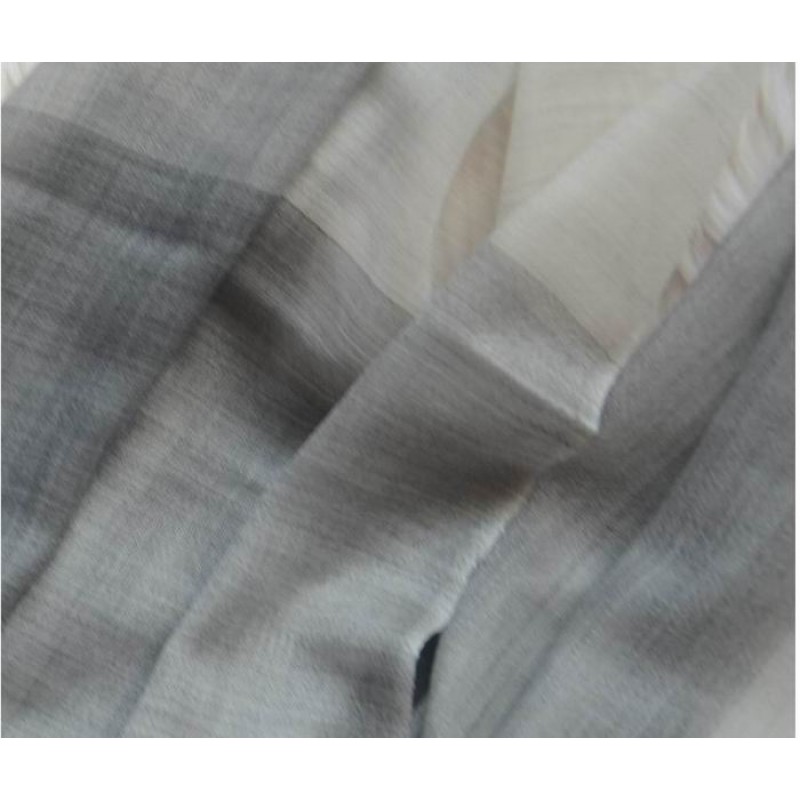 Pure Cashmere Scarves Gray Striped Women Fashional Winter Scarf